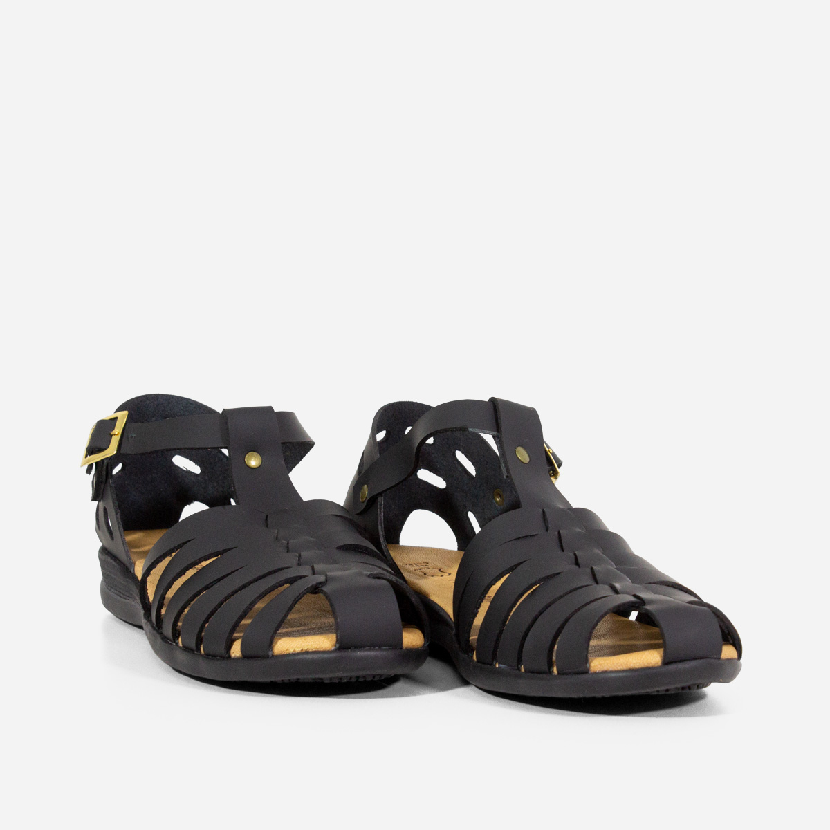 SANDALIAS MUJER MARIBU CUERO NEGRO 850 - 2