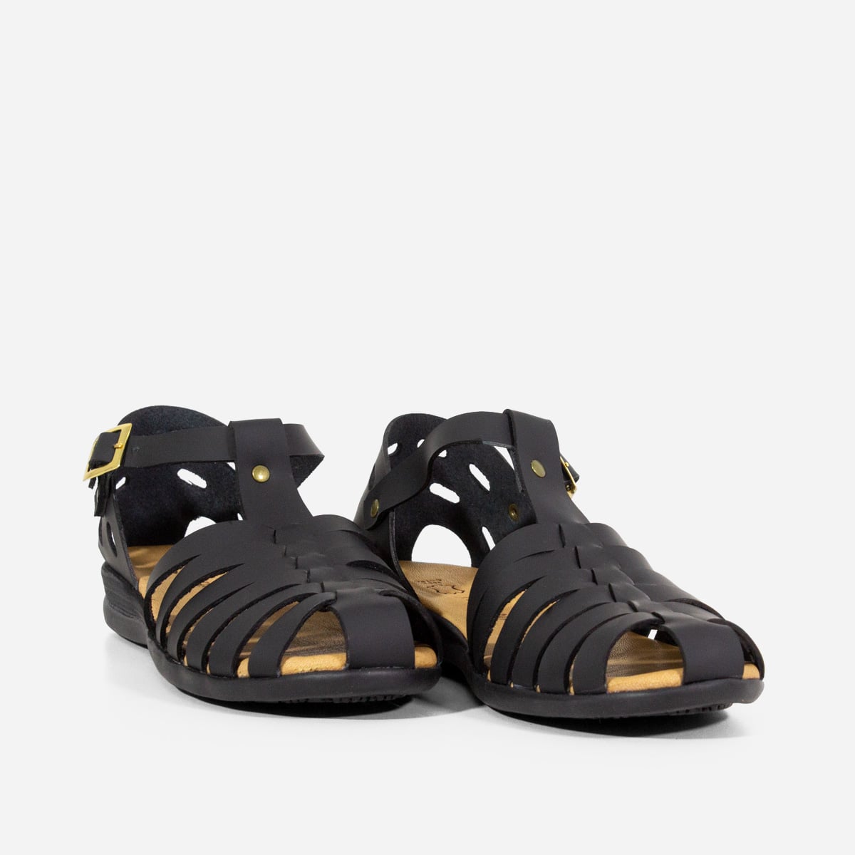 SANDALIAS MUJER MARIBU CUERO NEGRO 850 - 2
