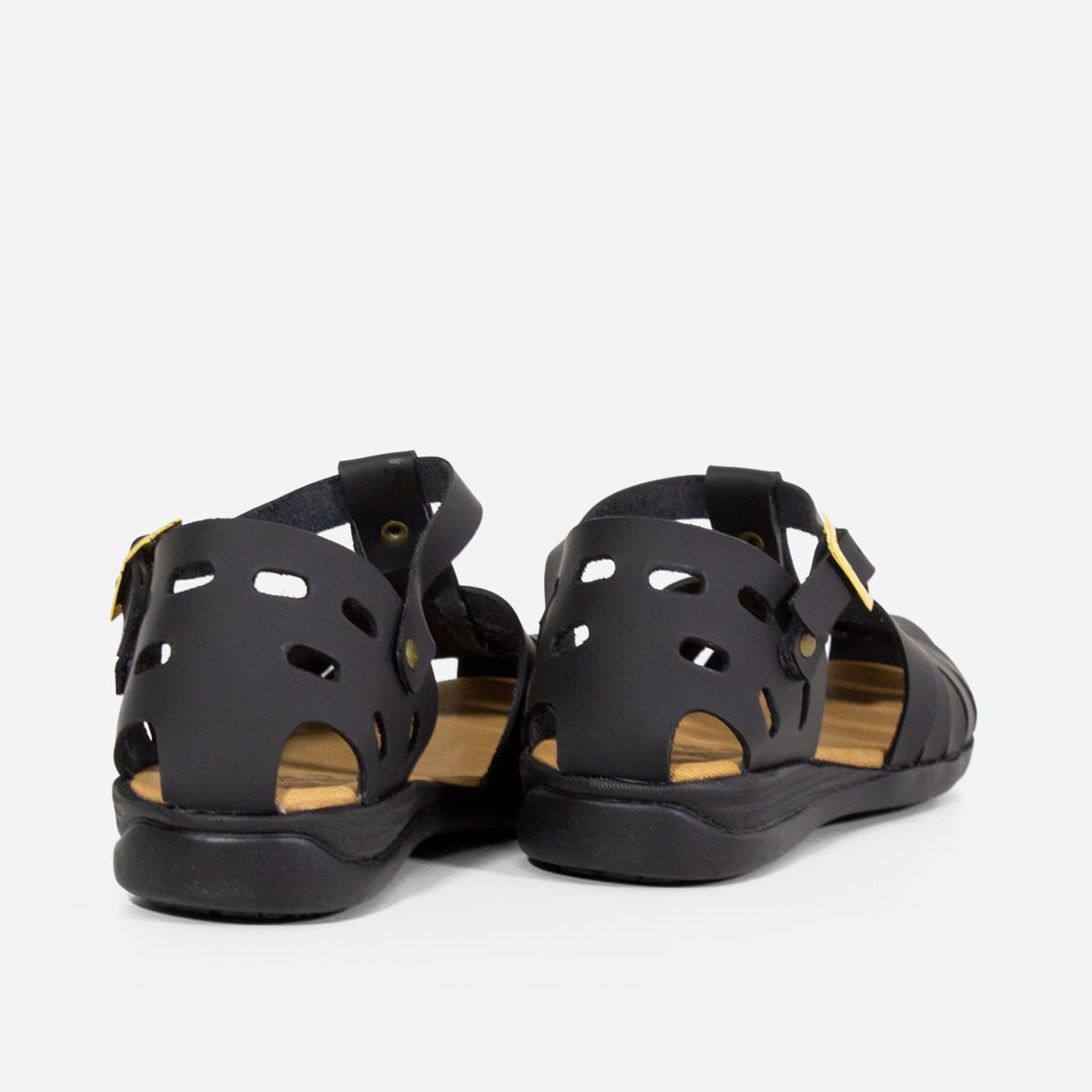 SANDALIAS MUJER MARIBU CUERO NEGRO 850 - 3