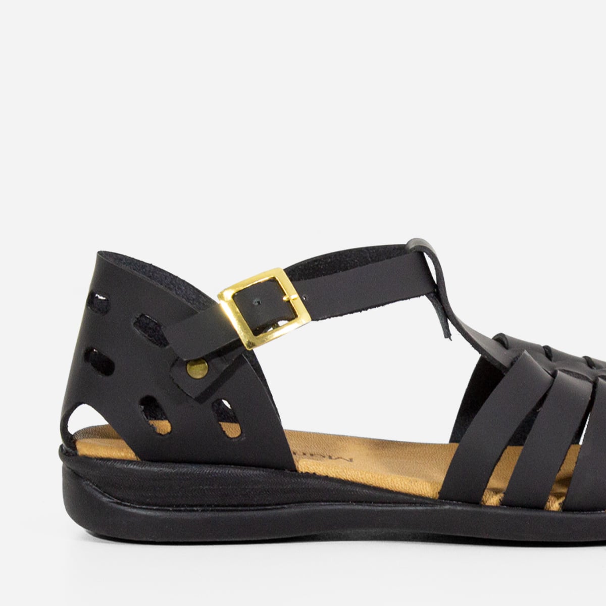 SANDALIAS MUJER MARIBU CUERO NEGRO 850 - 4