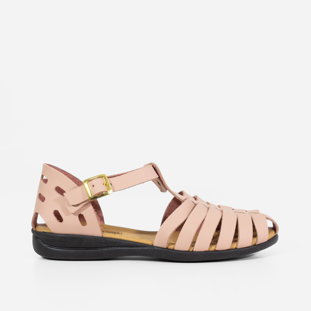 SANDALIAS MUJER MARIBU CUERO NUDE 850 - 1