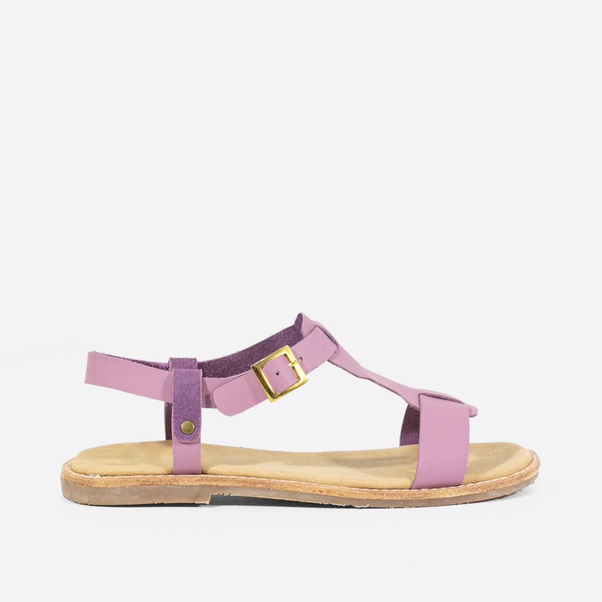 SANDALIAS MUJER MARIBU CUERO LILA 855 - 1
