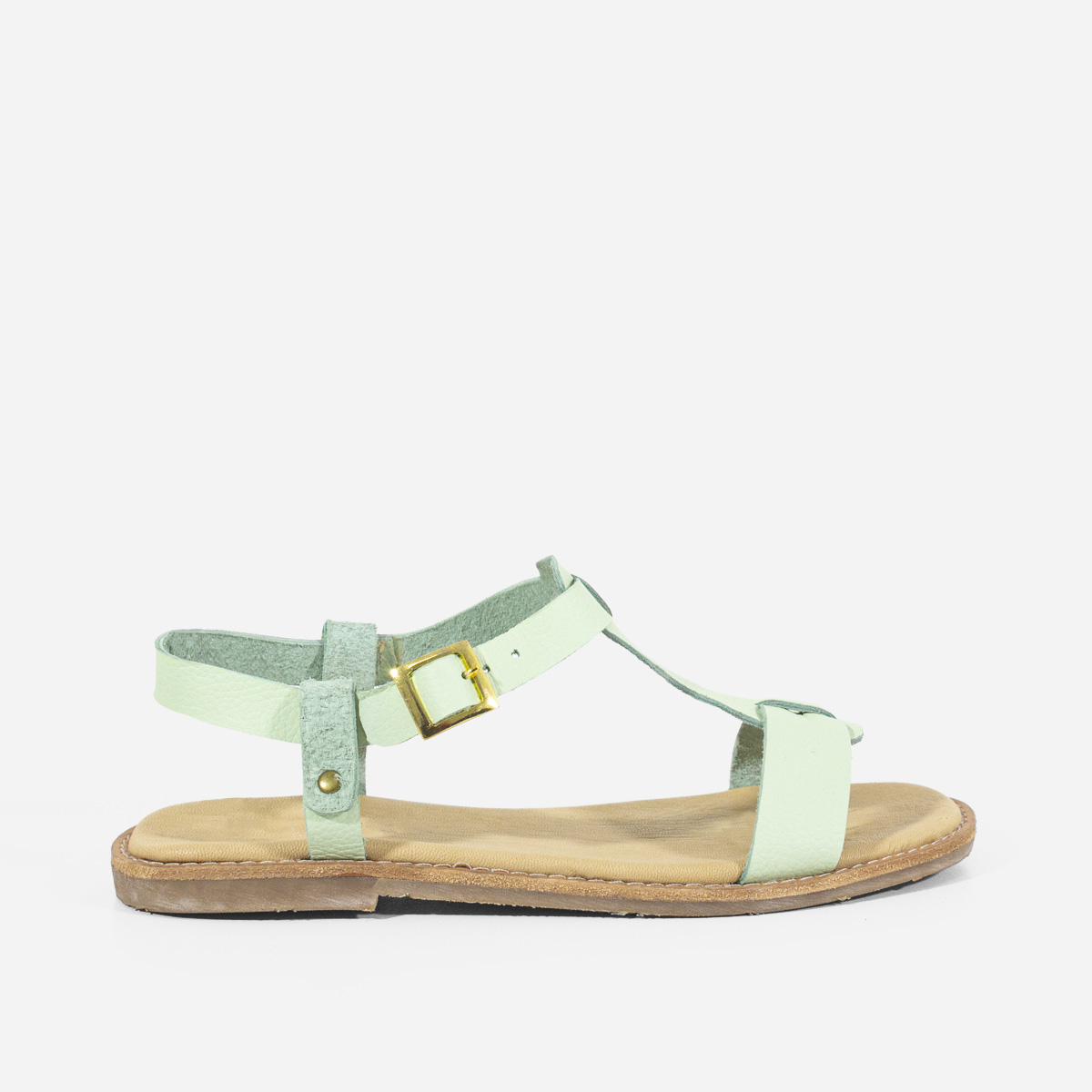 SANDALIAS MUJER MARIBU CUERO MENTA 855 - 1