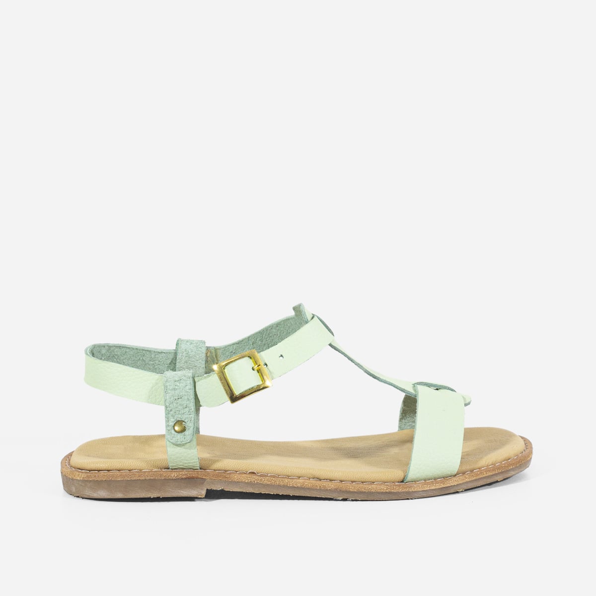 SANDALIAS MUJER MARIBU CUERO MENTA 855 - 1