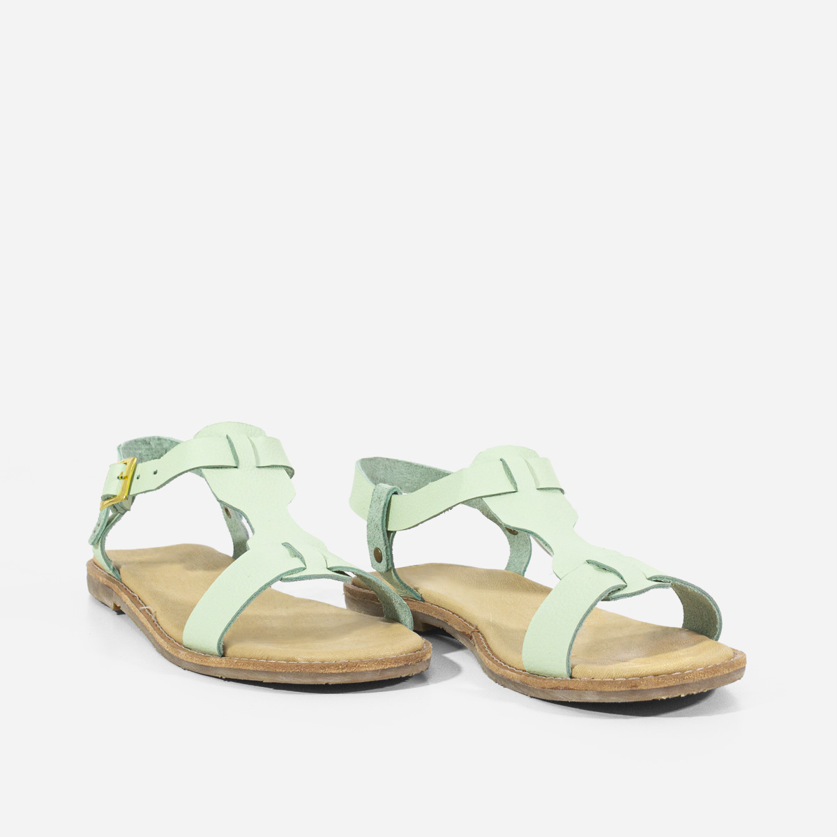 SANDALIAS MUJER MARIBU CUERO MENTA 855 - 2