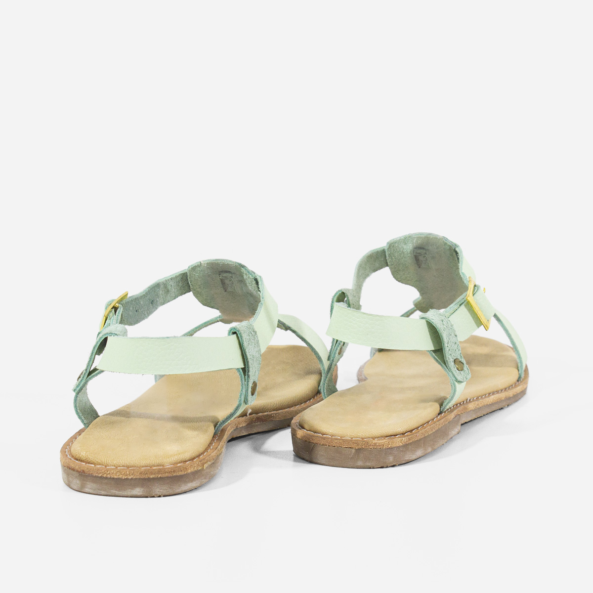 SANDALIAS MUJER MARIBU CUERO MENTA 855 - 3