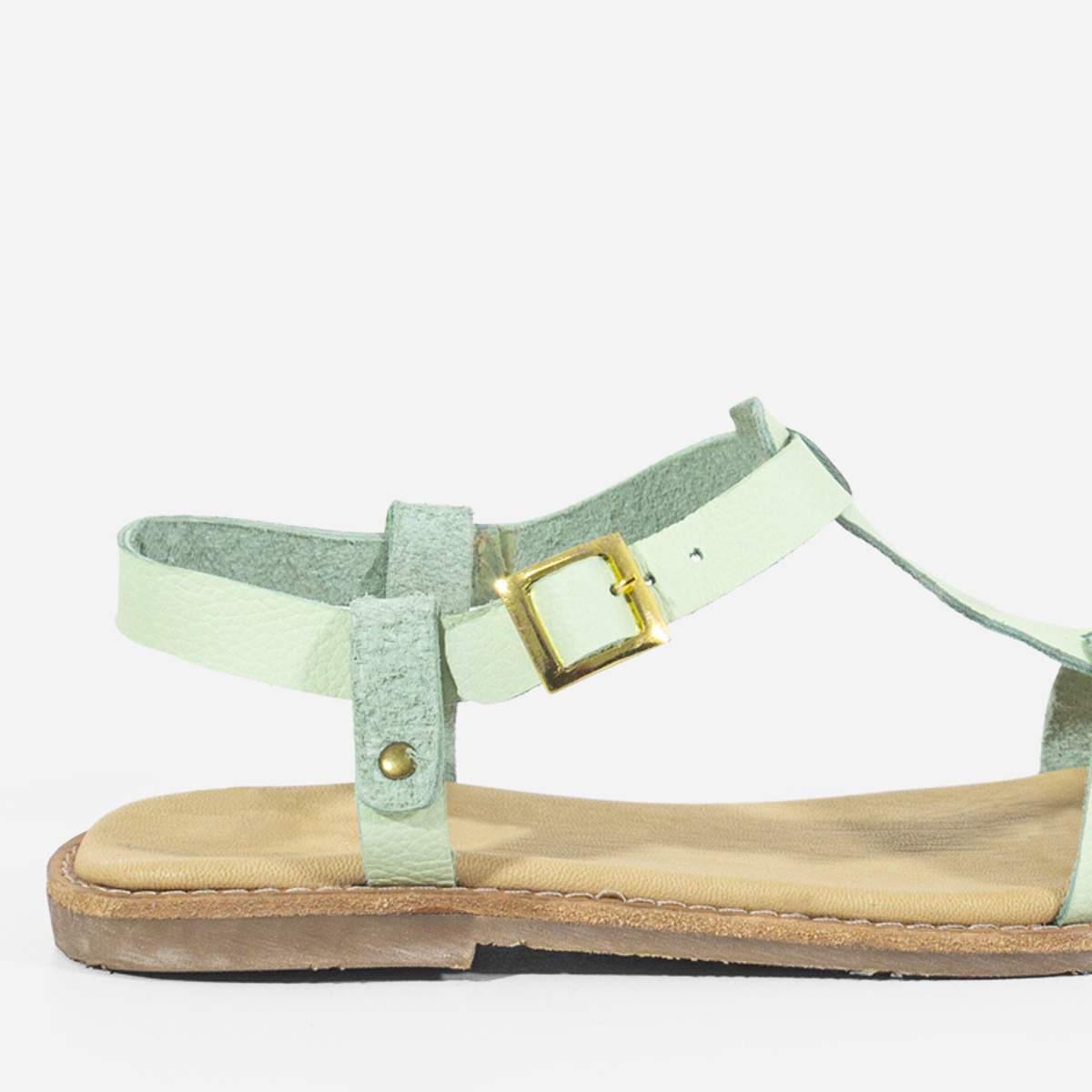 SANDALIAS MUJER MARIBU CUERO MENTA 855 - 4