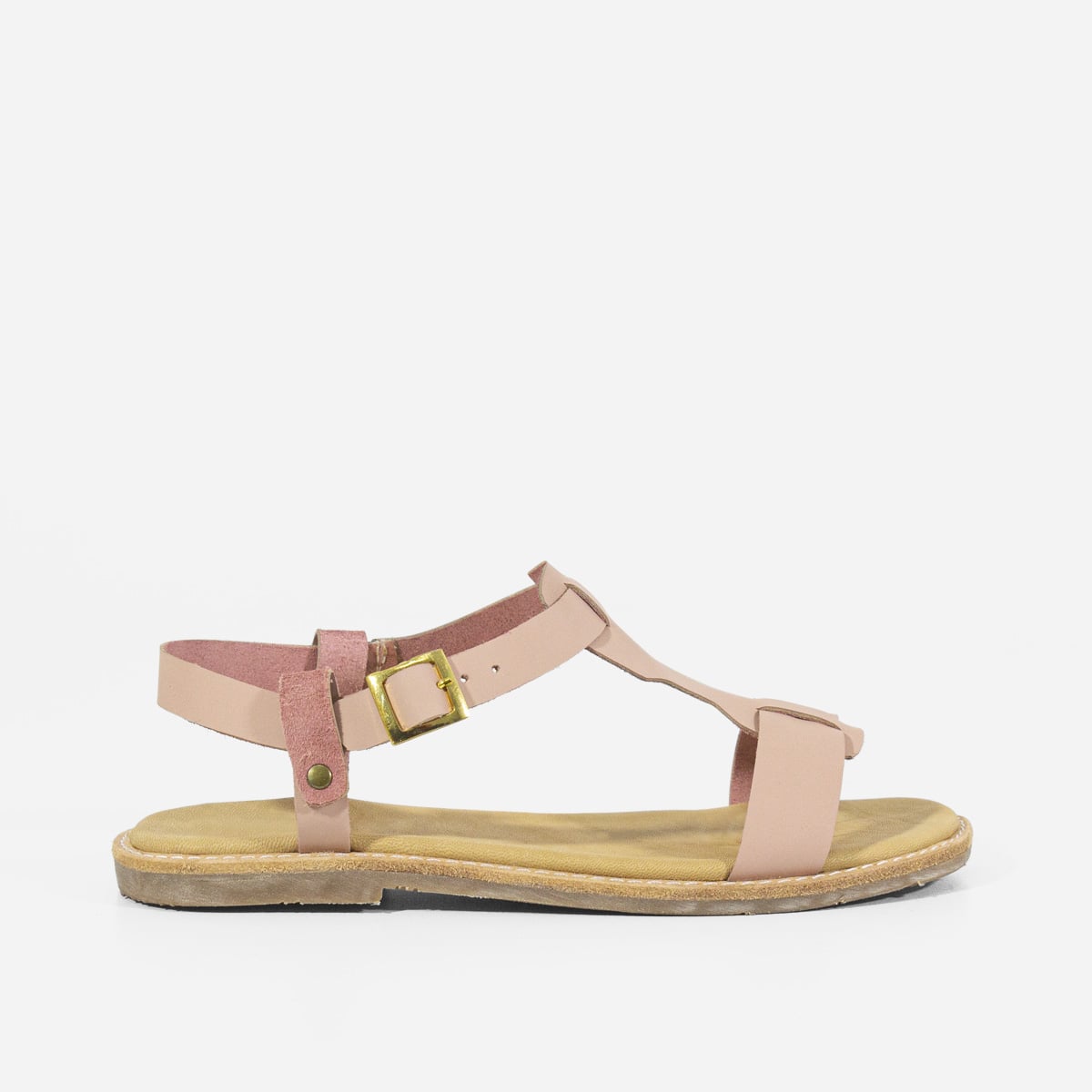 SANDALIAS MUJER MARIBU CUERO NUDE 855 - 1