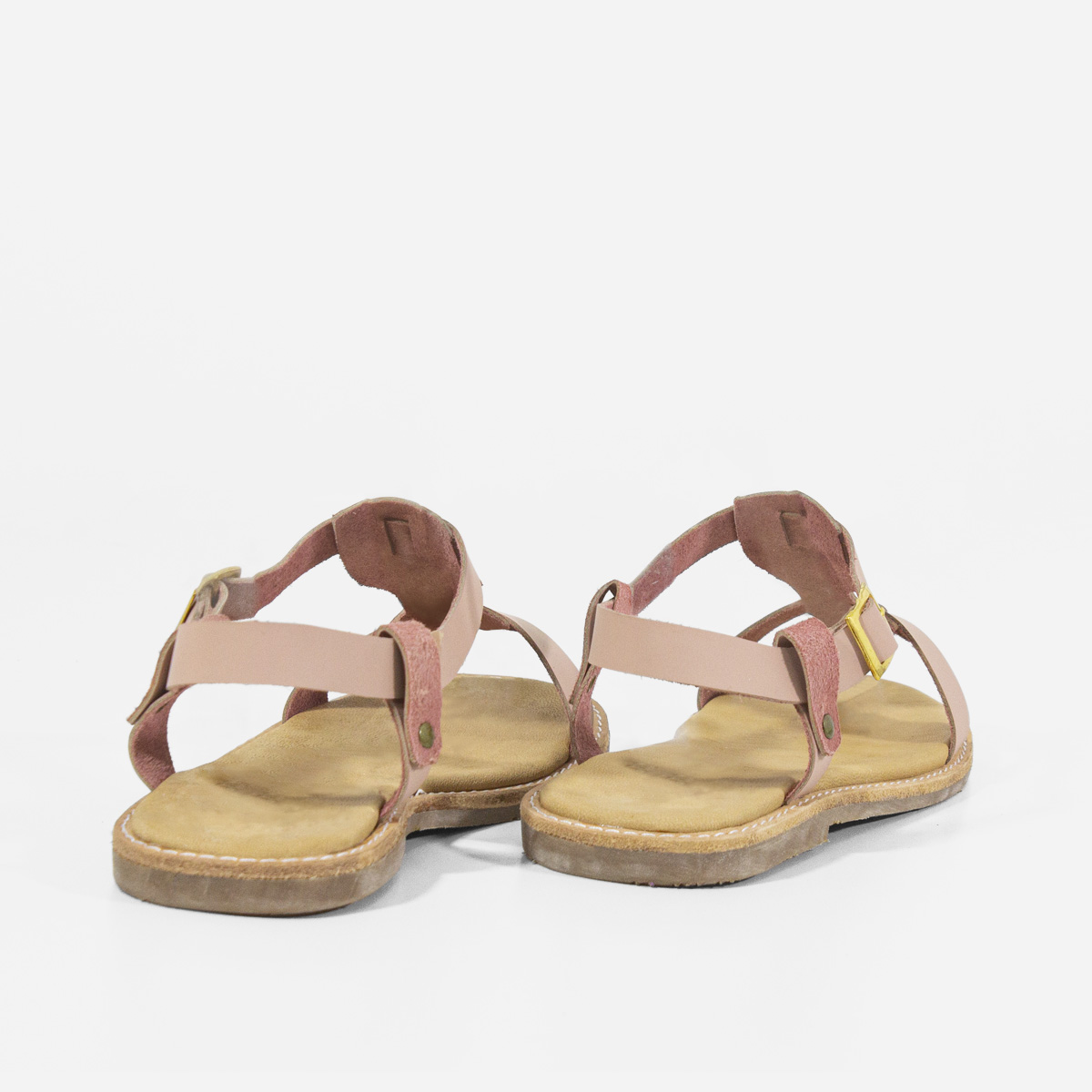 SANDALIAS MUJER MARIBU CUERO NUDE 855 - 3