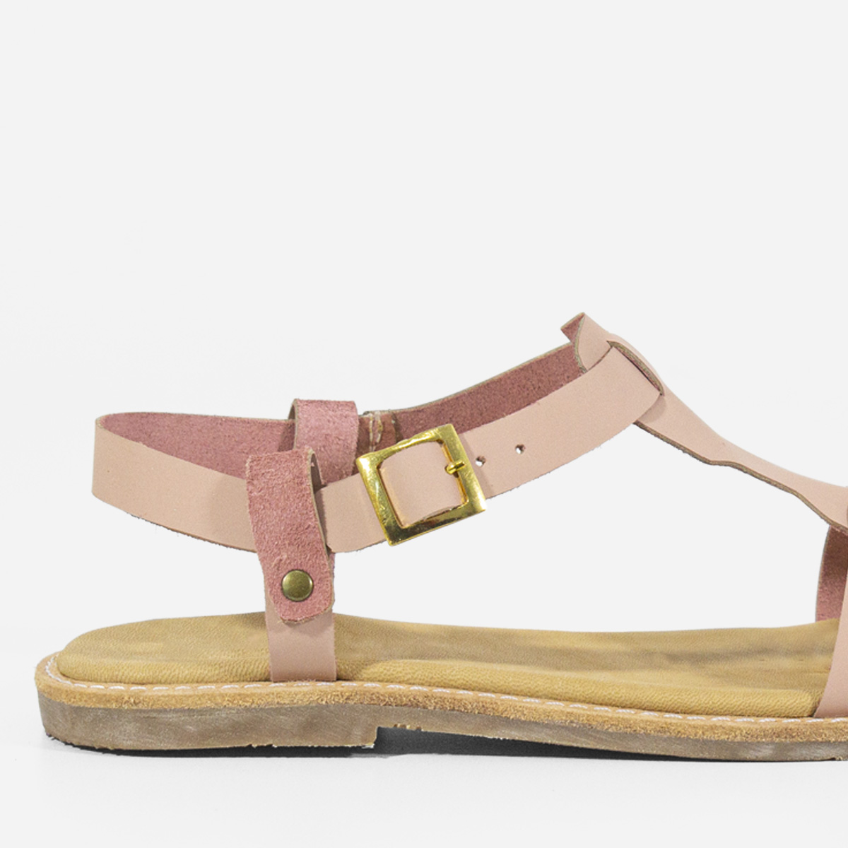 SANDALIAS MUJER MARIBU CUERO NUDE 855 - 4