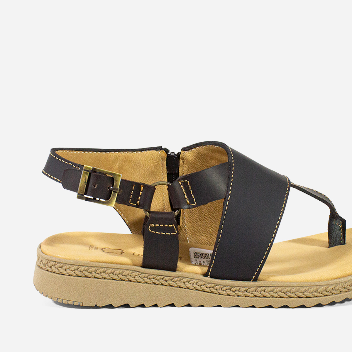 SANDALIAS MUJER MARIBU CUERO NEGRO 857 - 2