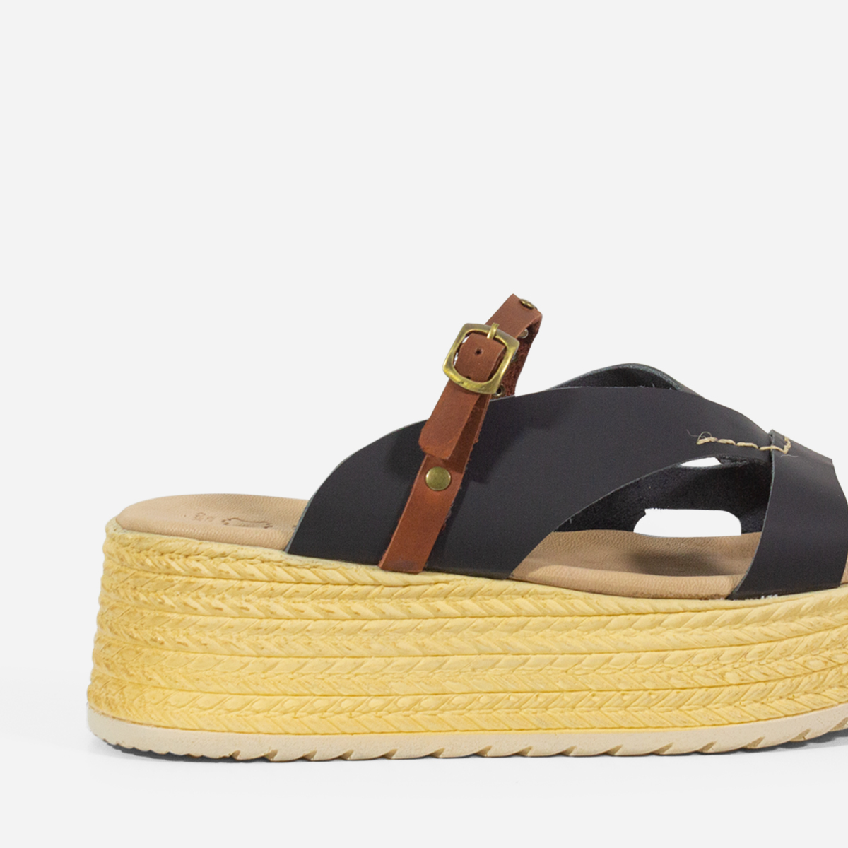 SANDALIAS MUJER MARIBU CUERO NEGRO 858 - 4