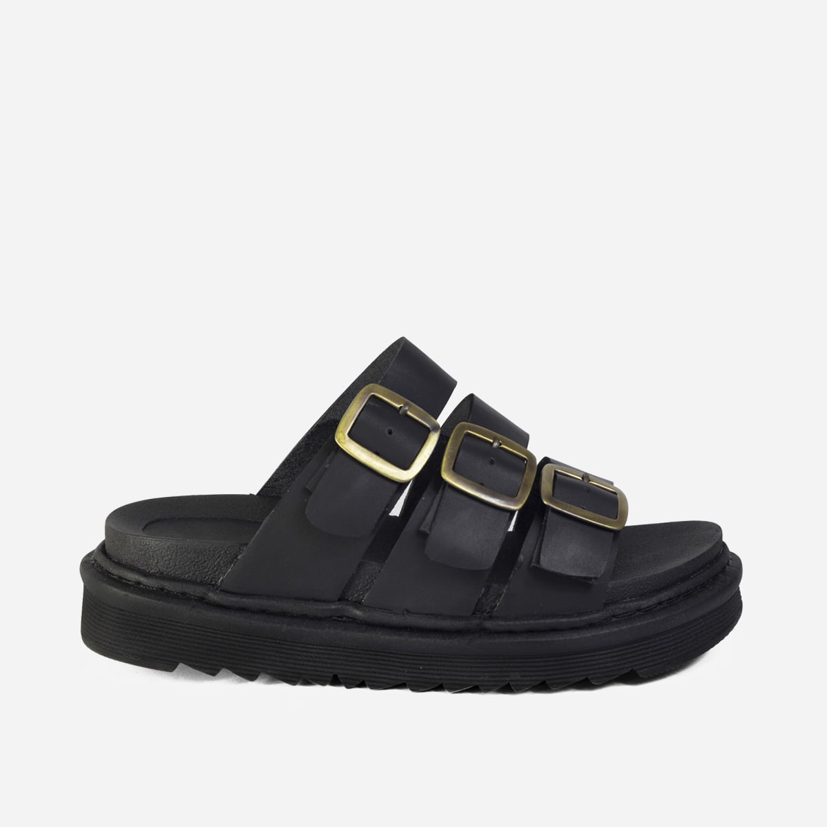 SANDALIAS MUJER MARIBU CUERO NEGRO 859 - 1