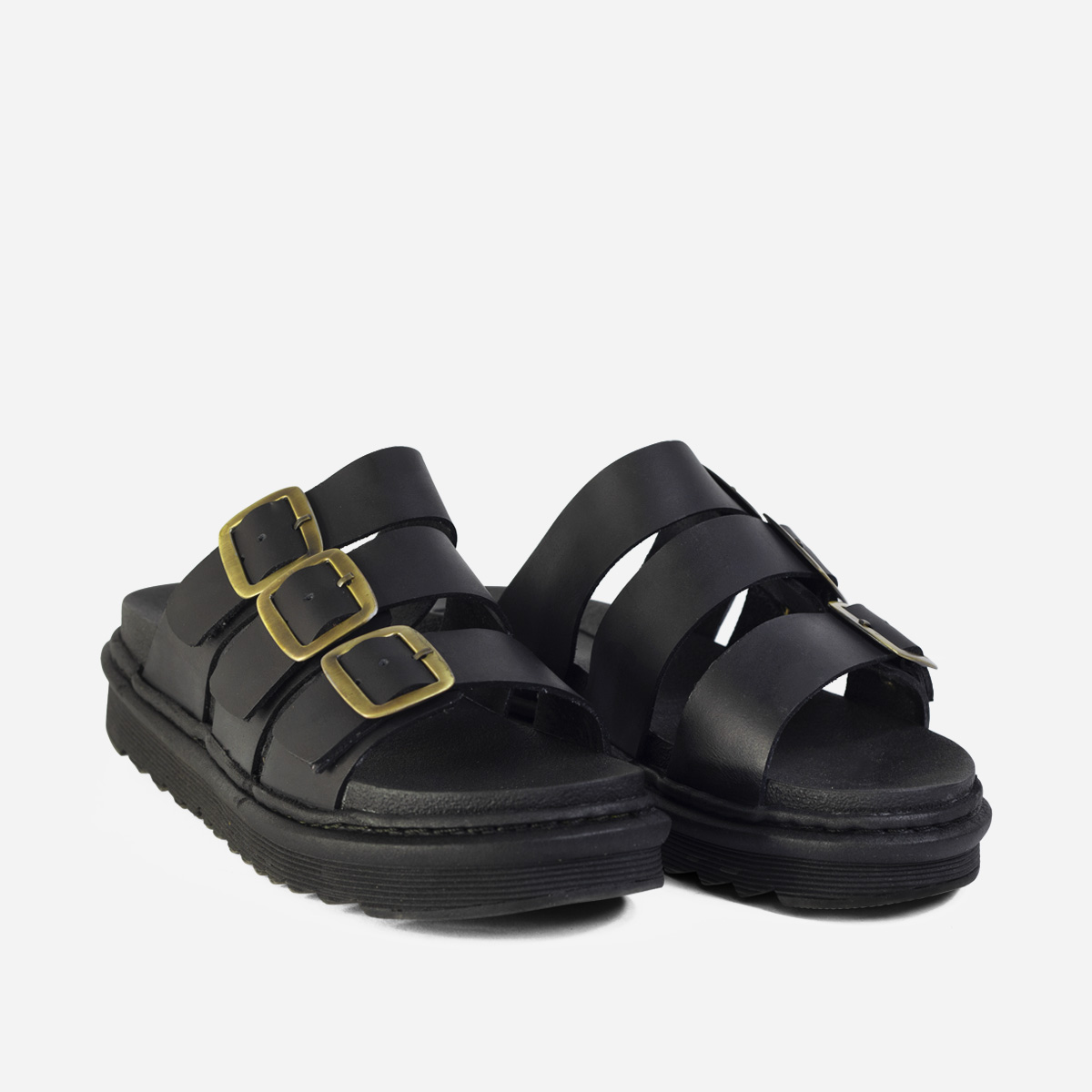 SANDALIAS MUJER MARIBU CUERO NEGRO 859 - 2