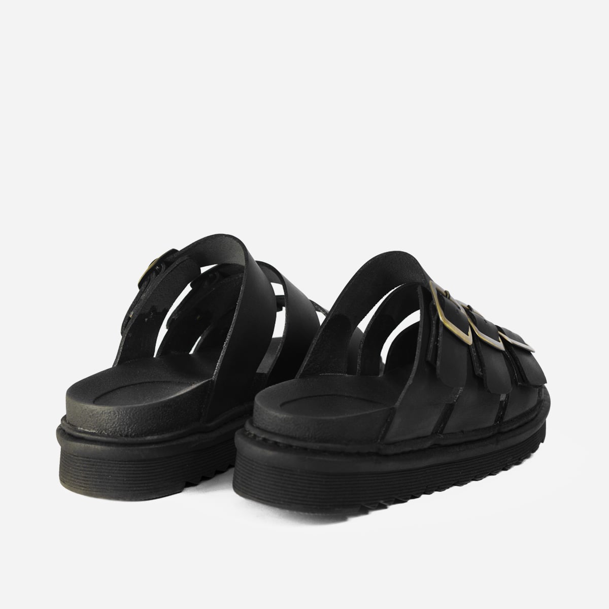 SANDALIAS MUJER MARIBU CUERO NEGRO 859 - 3