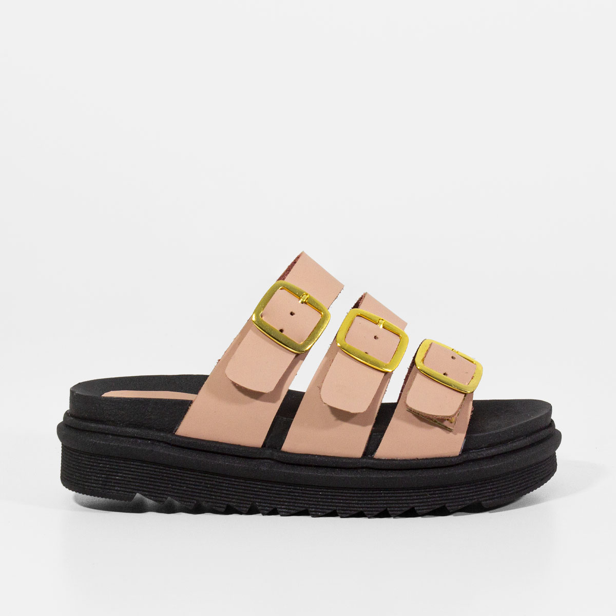 SANDALIAS MUJER MARIBU CUERO NUDE 859 - 1