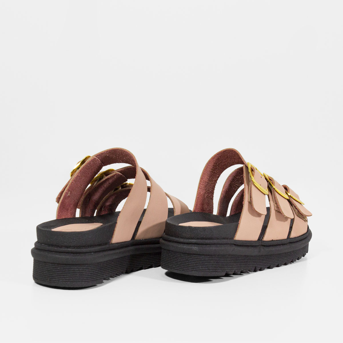 SANDALIAS MUJER MARIBU CUERO NUDE 859 - 3