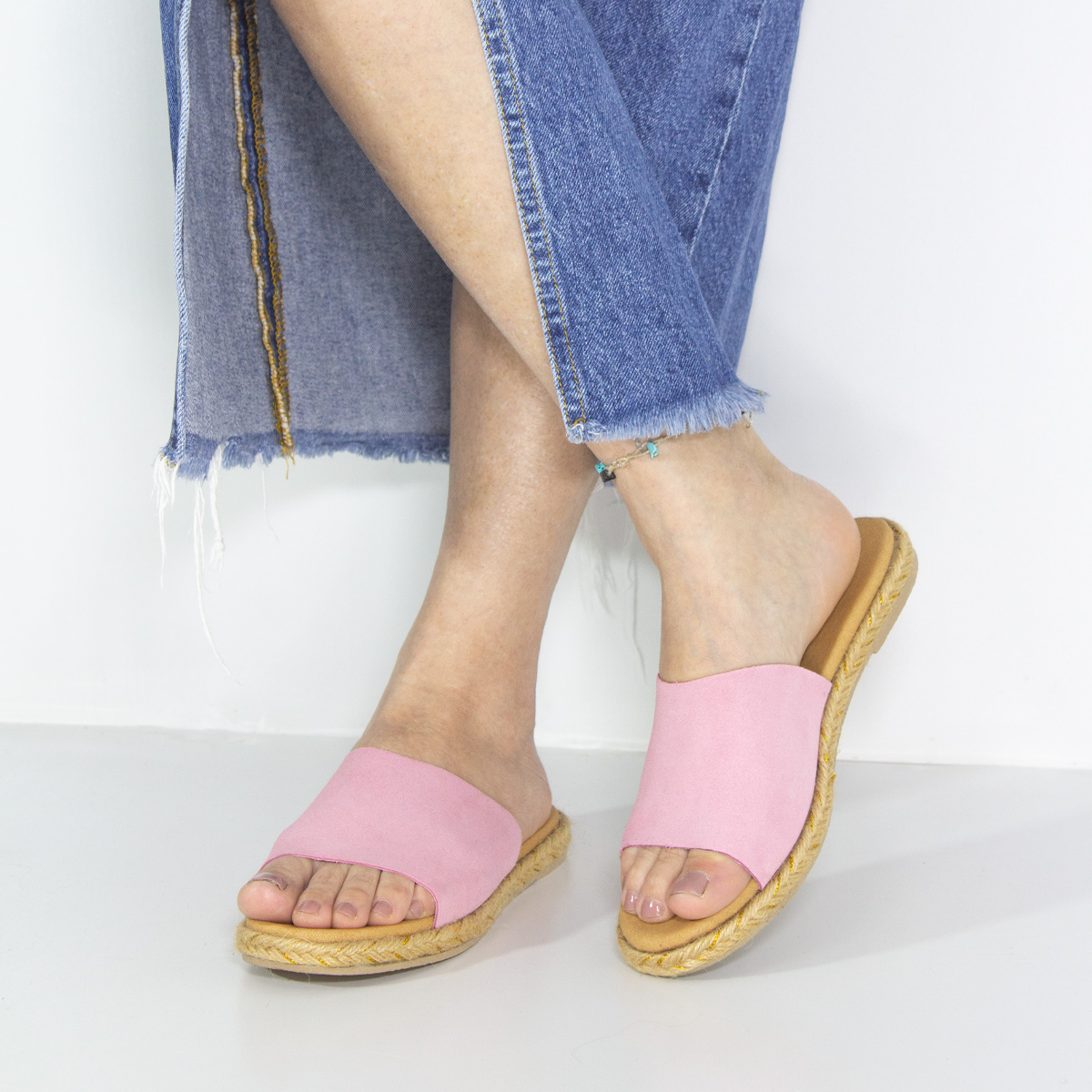 SANDALIAS MUJER MARIBU CUERO ROSADO 861 - 5