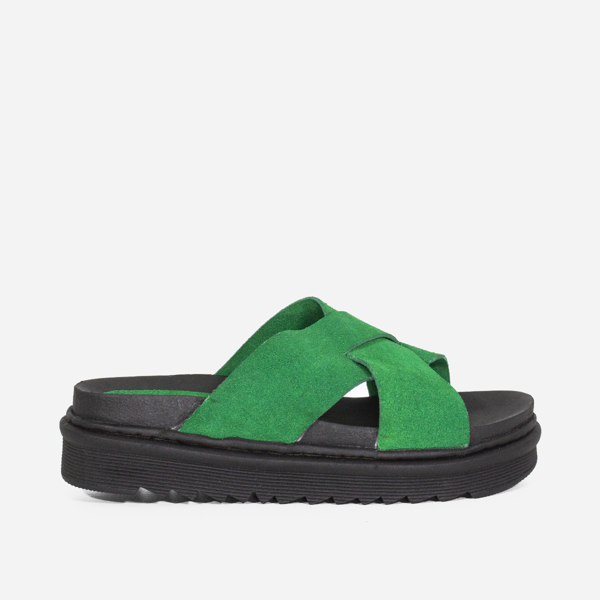 SANDALIAS MUJER MARIBU CUERO VERDE 1001 - 1