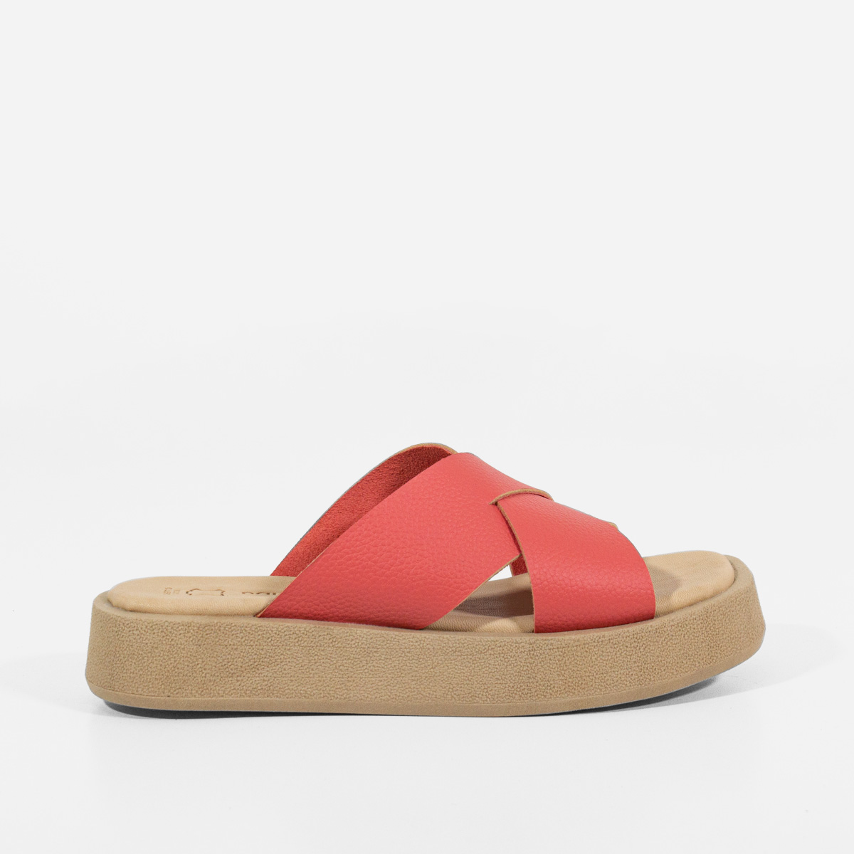 SANDALIAS MUJER MARIBU CUERO FRAMBUESA 1004 - 1