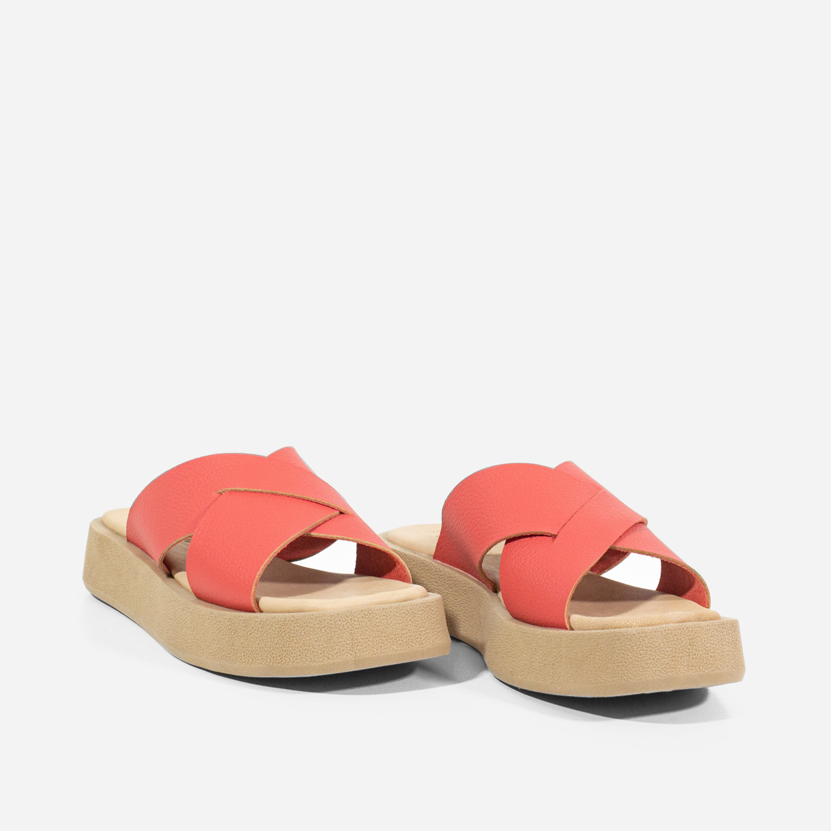 SANDALIAS MUJER MARIBU CUERO FRAMBUESA 1004 - 2