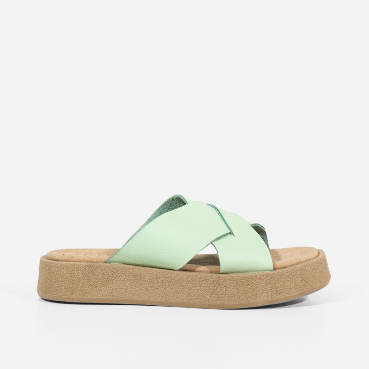 SANDALIAS MUJER MARIBU CUERO MENTA 1004 - 1