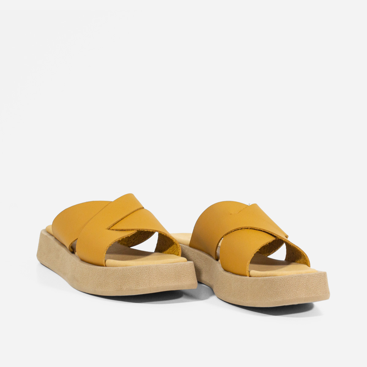 SANDALIAS MUJER MARIBU CUERO NATURAL 1004 - 2
