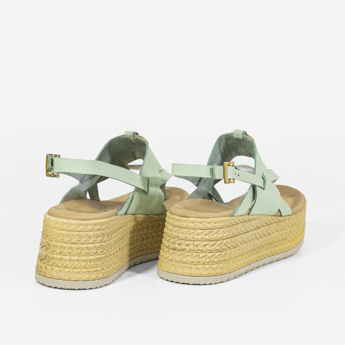 SANDALIAS MUJER MARIBU CUERO BEIGE 1019 - 3