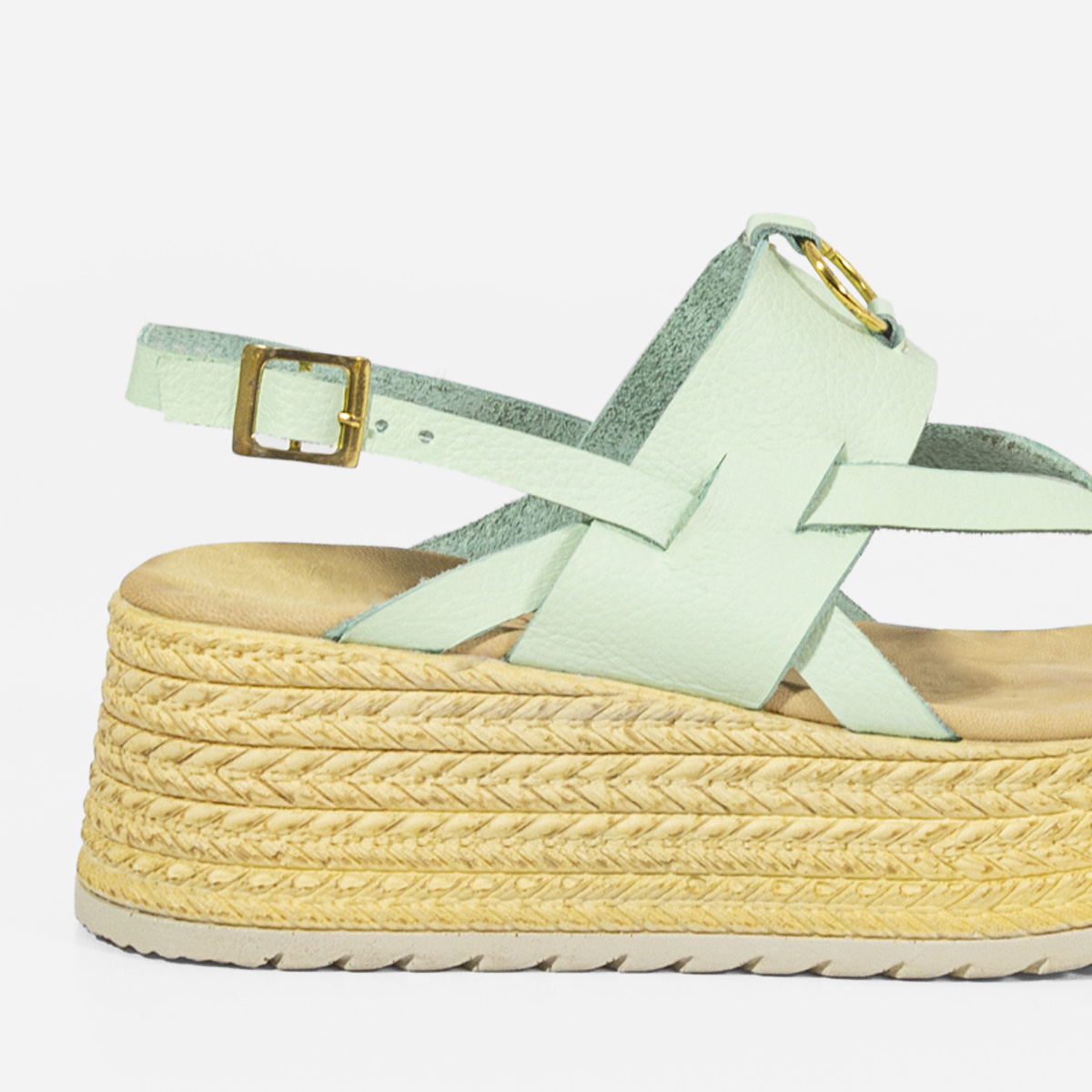 SANDALIAS MUJER MARIBU CUERO BEIGE 1019 - 4