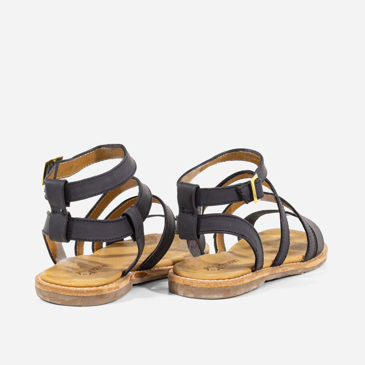 SANDALIAS MUJER MARIBU CUERO NEGRO 1020 - 3