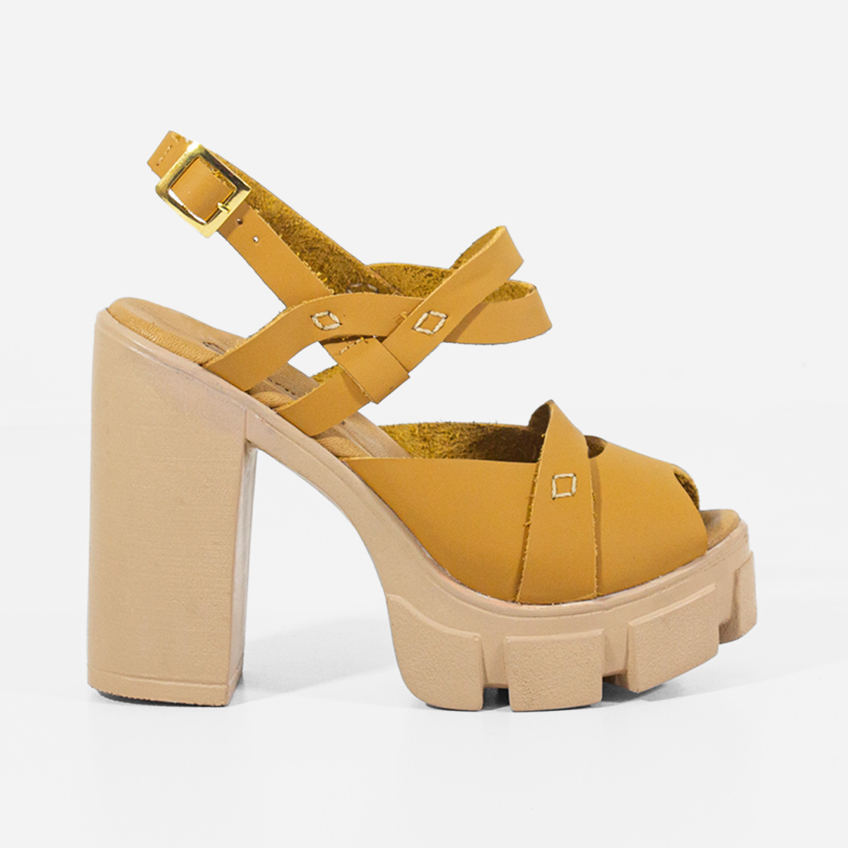 SANDALIAS MUJER MARIBU CUERO NATURAL 1021 - 1