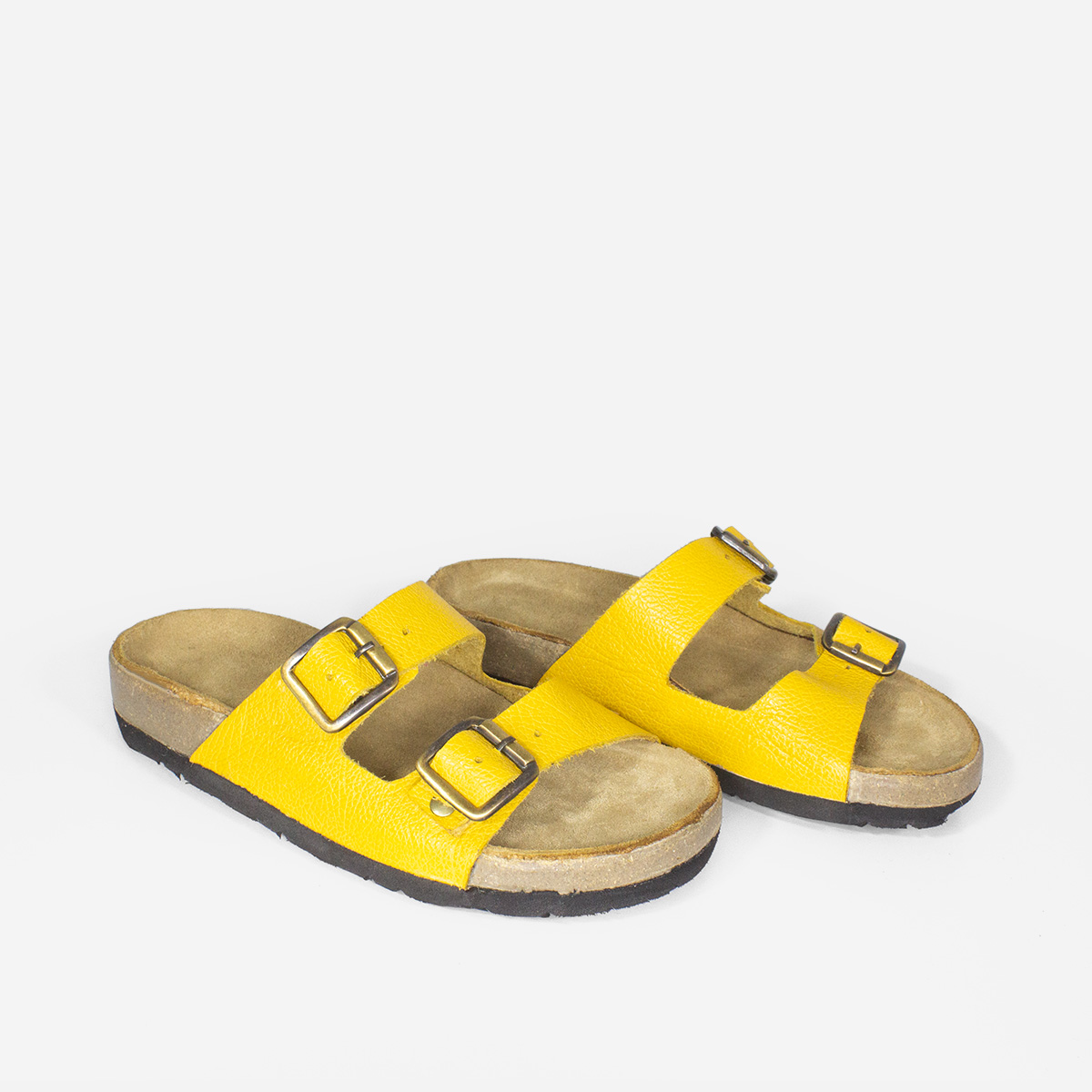 SANDALIAS NIÑA MARIBU CUERO AMARILLO 1014 - 2