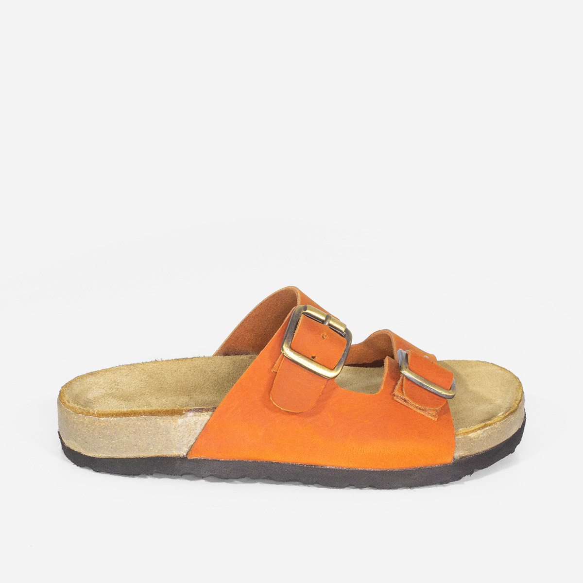 SANDALIAS NIÑA MARIBU CUERO NARANJA 1014 - 1