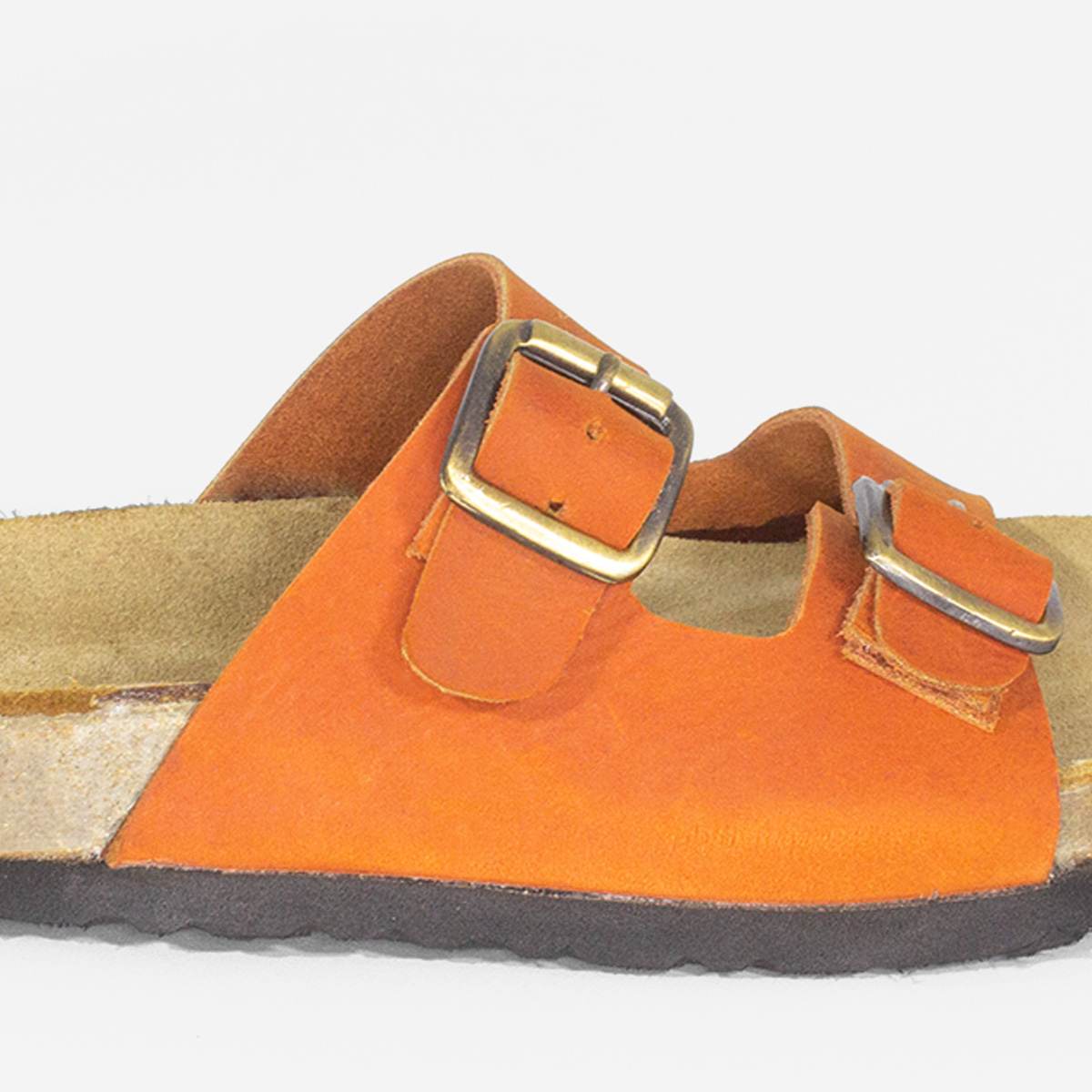 SANDALIAS NIÑA MARIBU CUERO NARANJA 1014 - 4