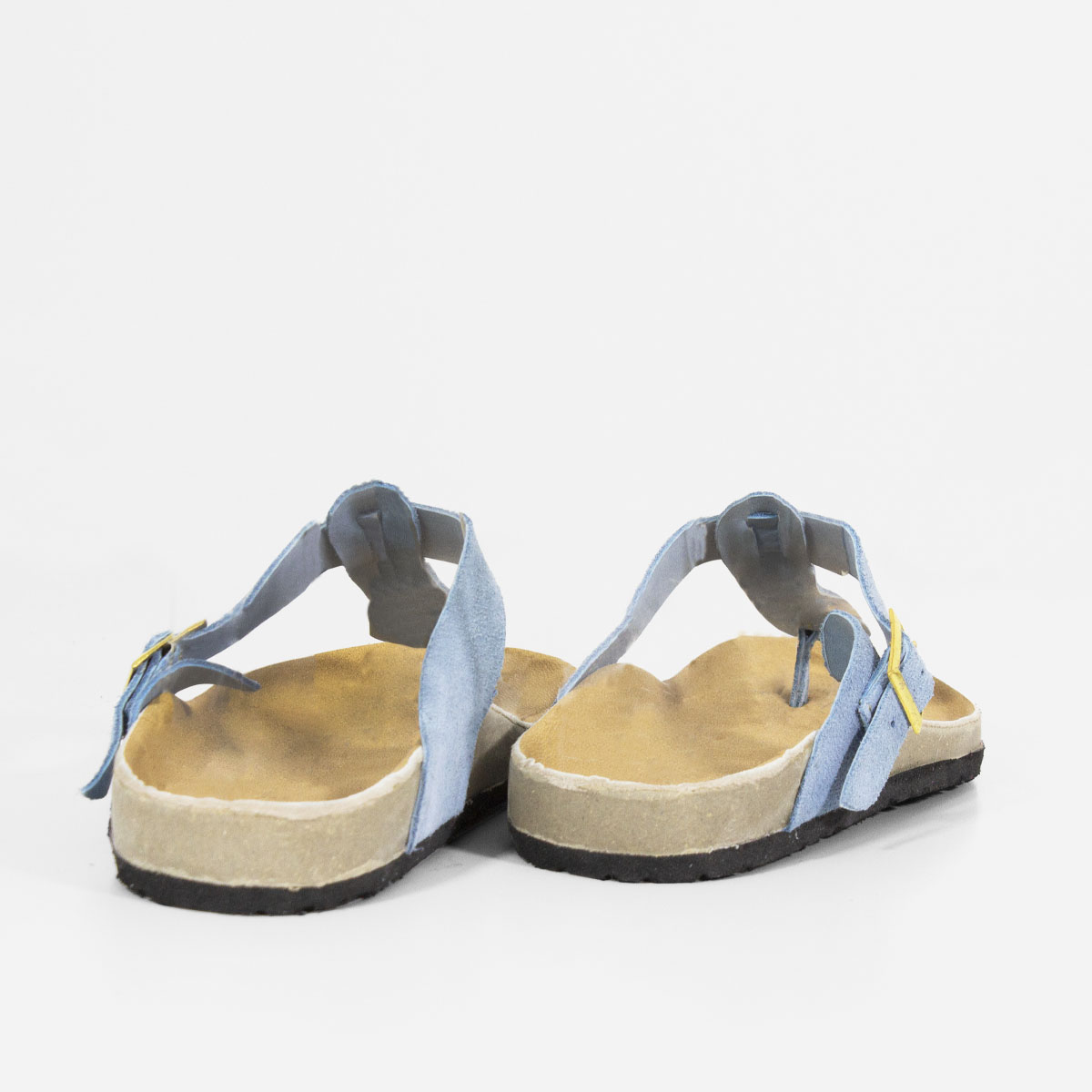 SANDALIAS MUJER MARIBU CUERO CELESTE 700 - 4