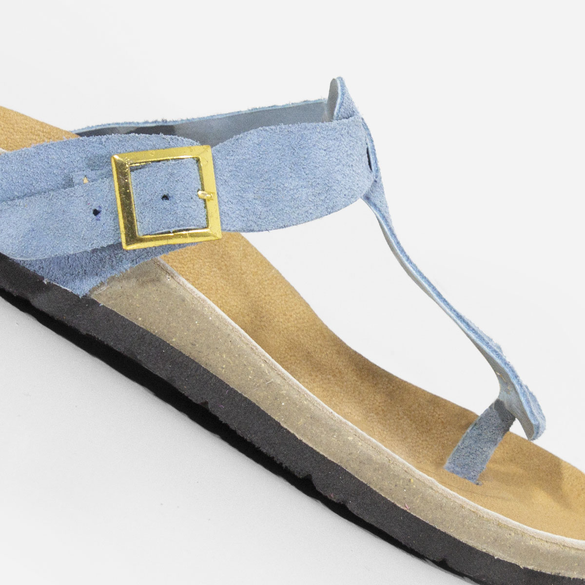 SANDALIAS MUJER MARIBU CUERO CELESTE 700 - 5