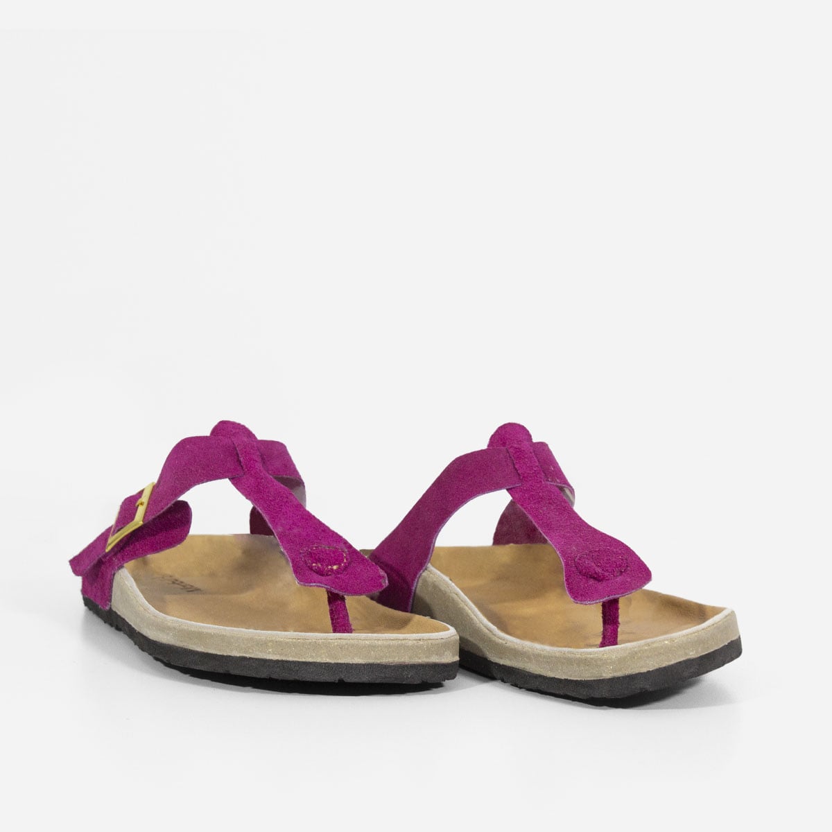 SANDALIAS MUJER MARIBU CUERO FUCSIA 700 - 3