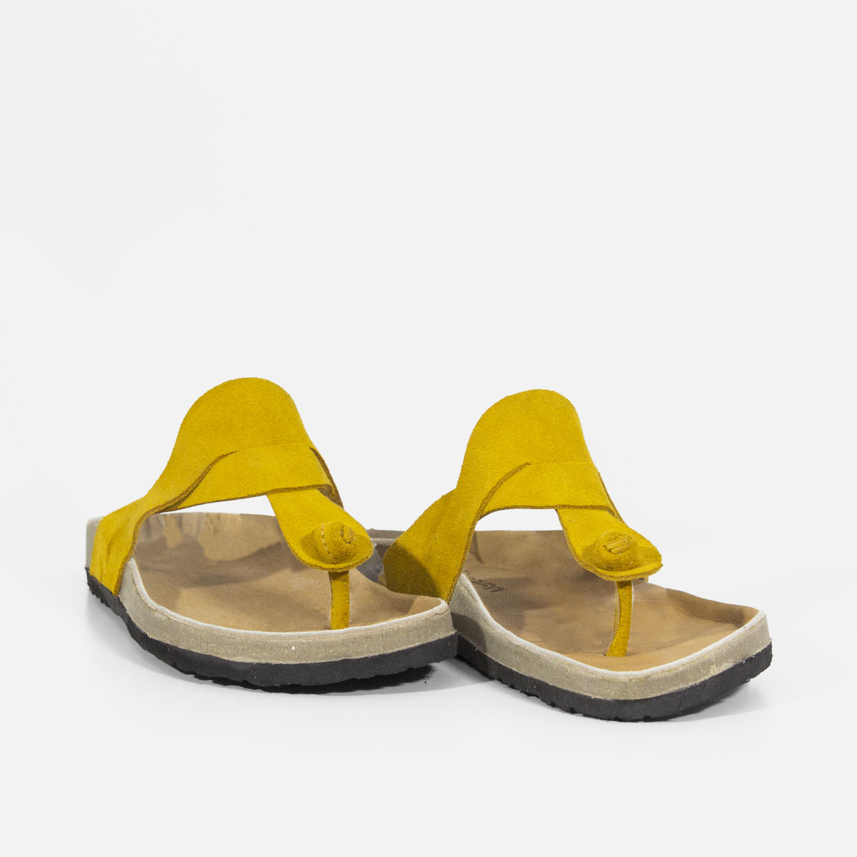 SANDALIAS MUJER MARIBU CUERO AMARILLO 701 - 3
