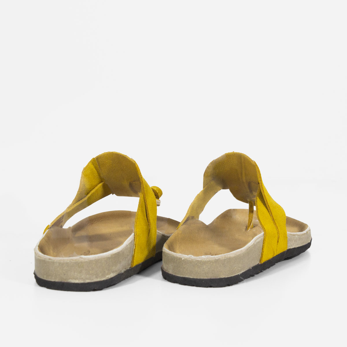 SANDALIAS MUJER MARIBU CUERO AMARILLO 701 - 4