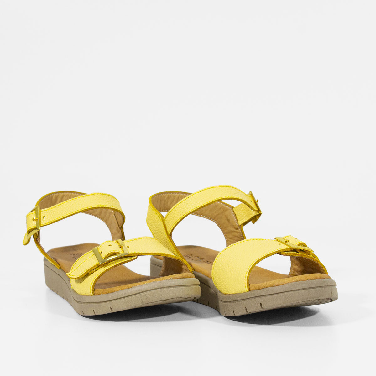 SANDALIAS MUJER MARIBU CUERO AMARILLO 743 - 3