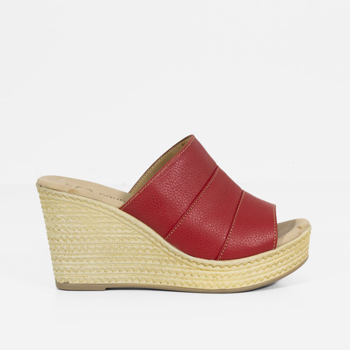 SANDALIAS MUJER MARIBU CUERO ROJO 840 - 2