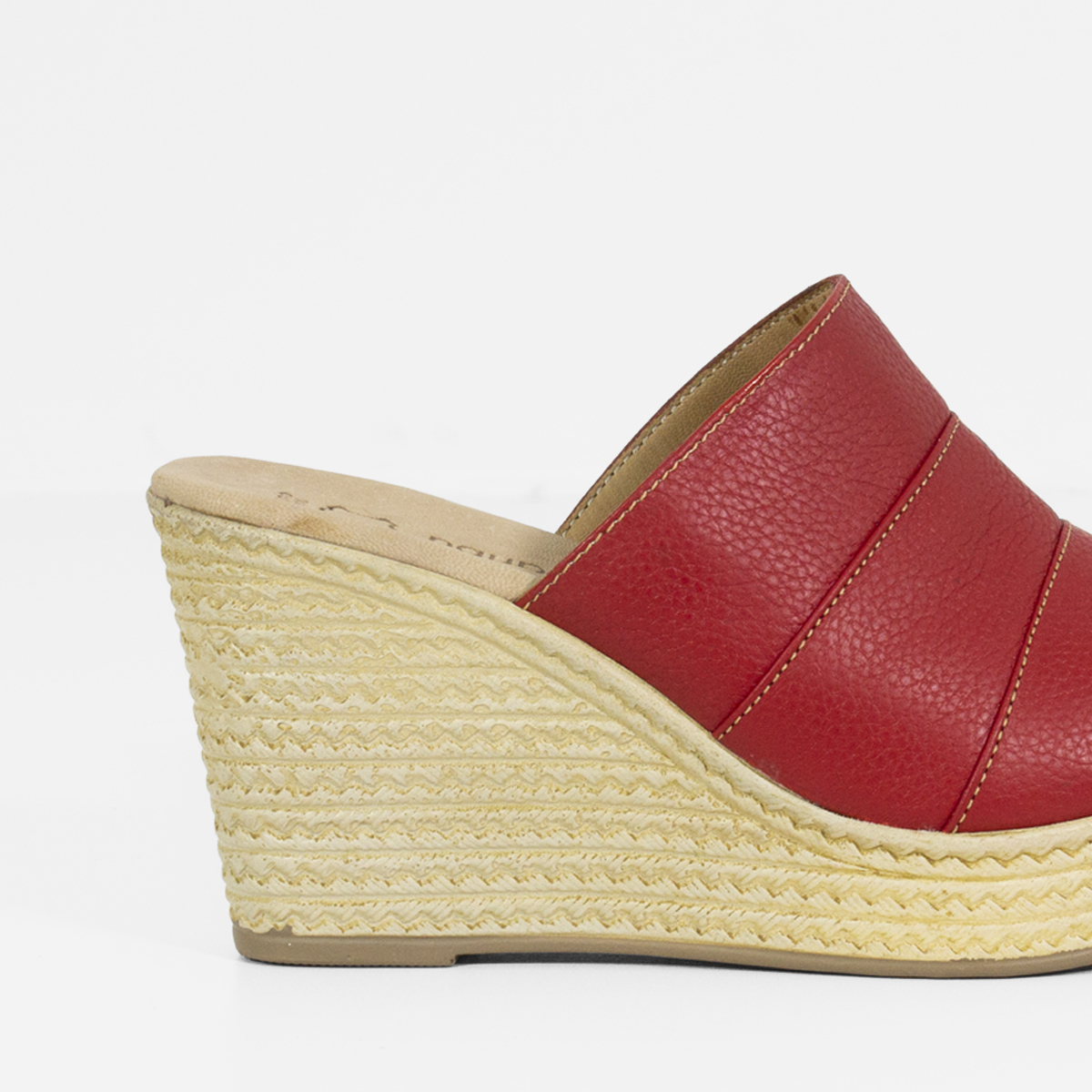 SANDALIAS MUJER MARIBU CUERO ROJO 840 - 5