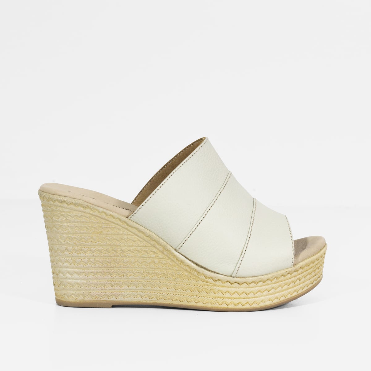 SANDALIAS MUJER MARIBU CUERO HUESO 840 - 1