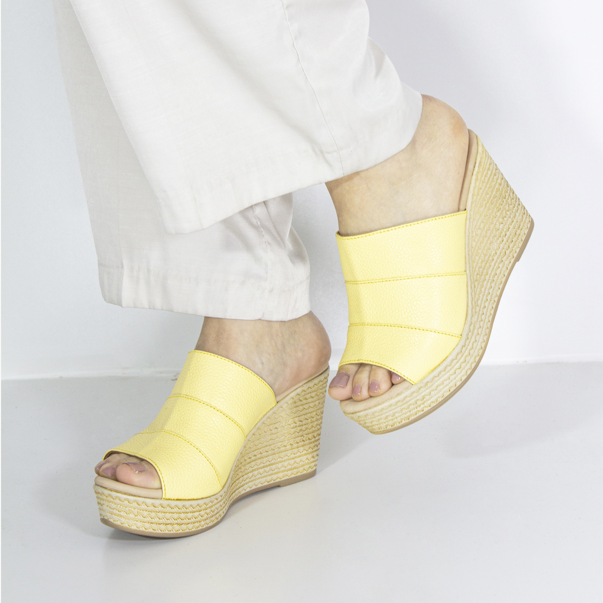SANDALIAS MUJER MARIBU CUERO AMARILLO 840 - 6