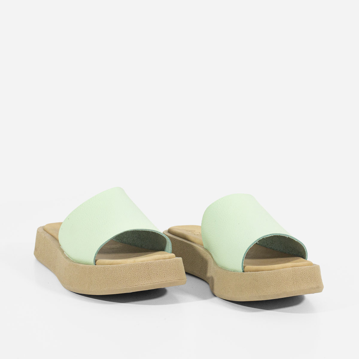 SANDALIAS MUJER MARIBU CUERO MENTA 1006 - 3