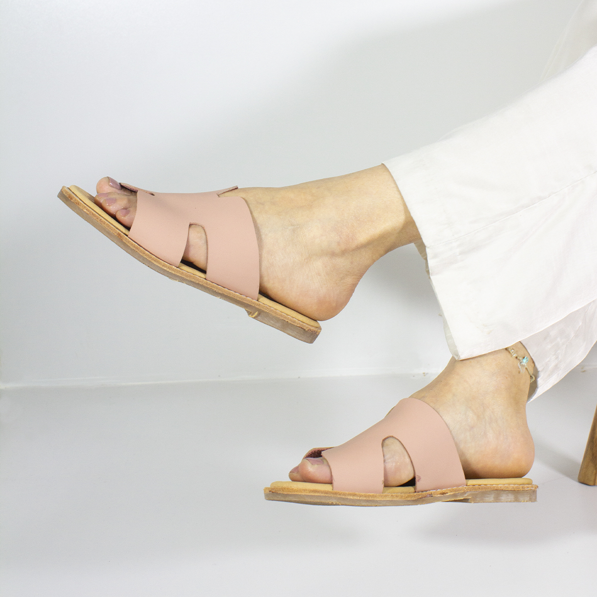 SANDALIAS MUJER MARIBU CUERO NUDE 1008 - 6