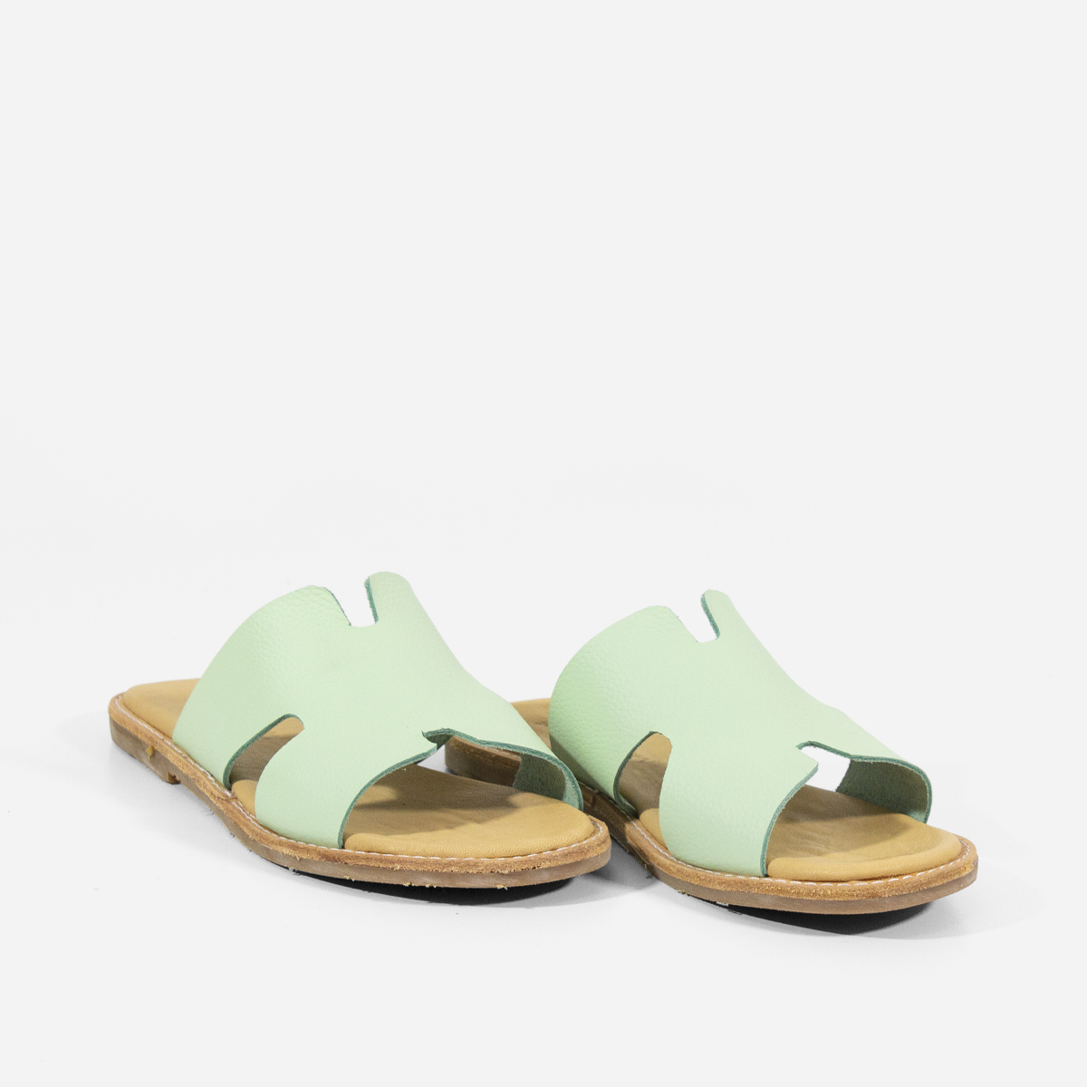 SANDALIAS MUJER MARIBU CUERO MENTA 1008 - 3