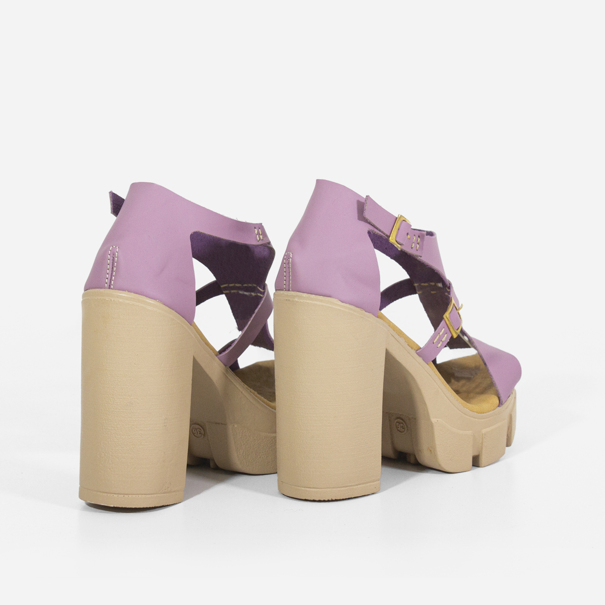 SANDALIAS MUJER MARIBU CUERO LILA 401 - 4