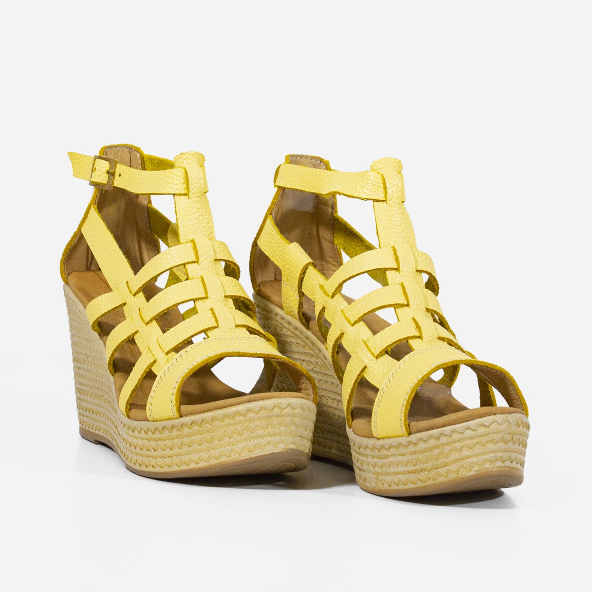 SANDALIAS MUJER MARIBU CUERO AMARILLO 406 - 3