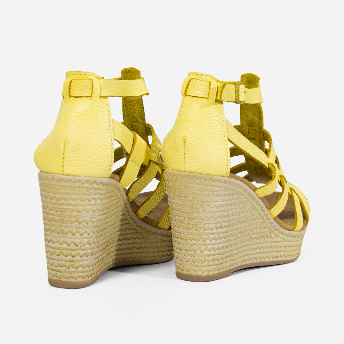 SANDALIAS MUJER MARIBU CUERO AMARILLO 406 - 4